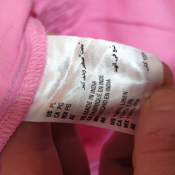 Charter Club Linen Cropped Pull On Pink Pants PL - Picture 7 of 7